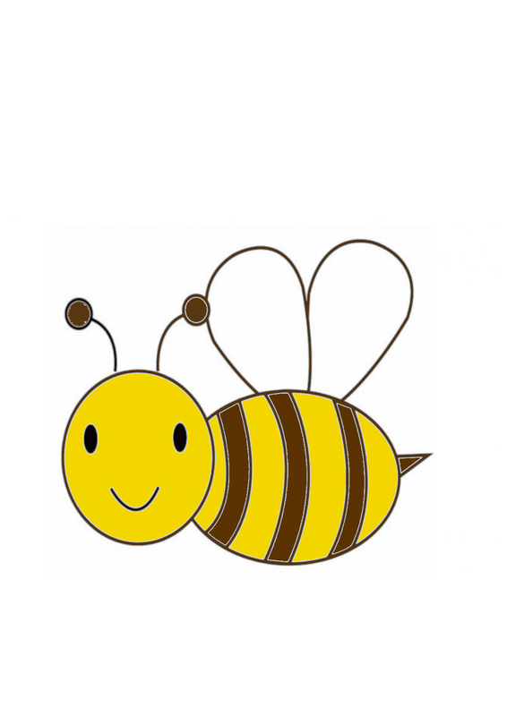 Tô màu phần bụng và phần đầu của con ong