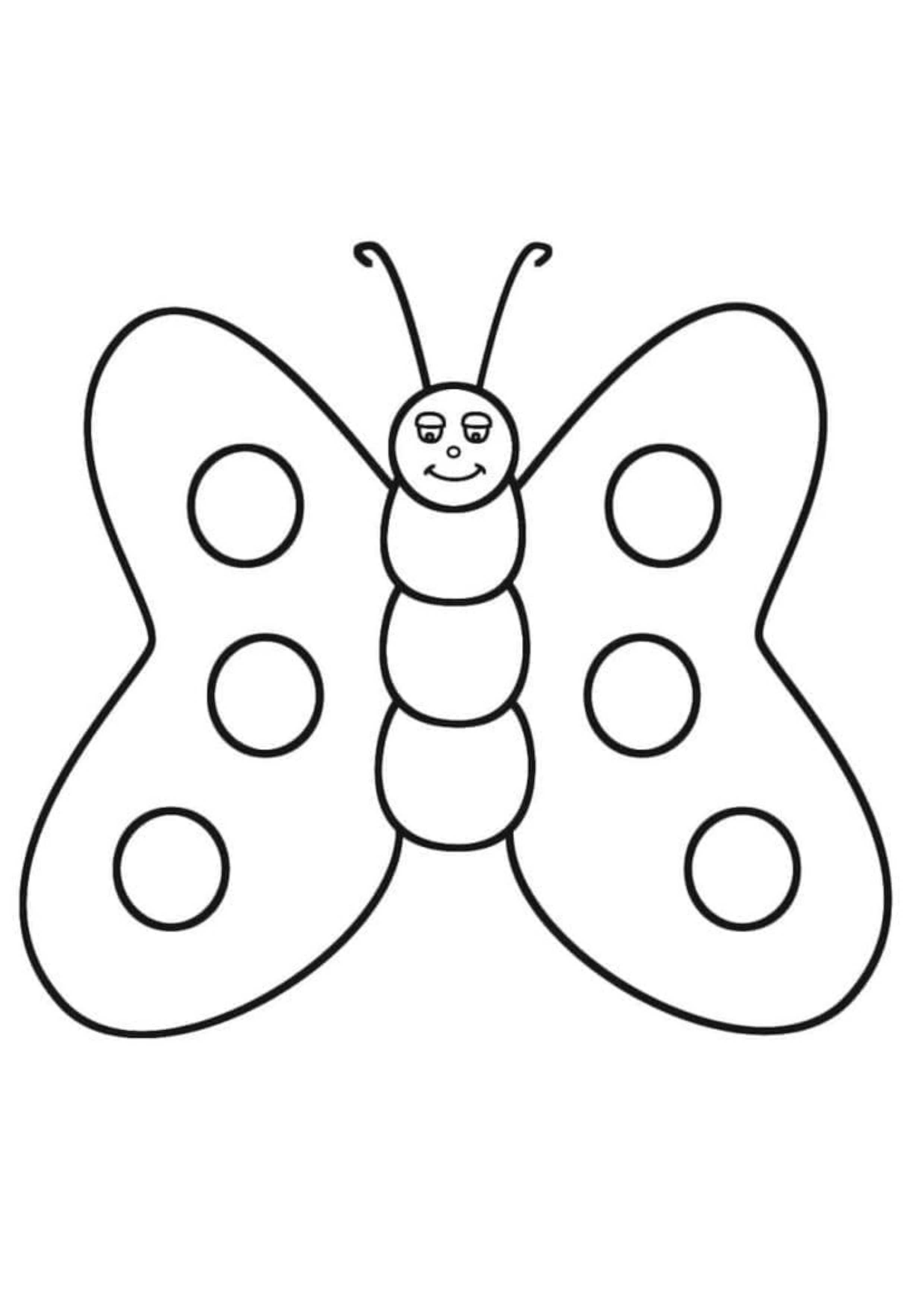 Tô màu con bướm dễ thương đơn giản  betaptocom