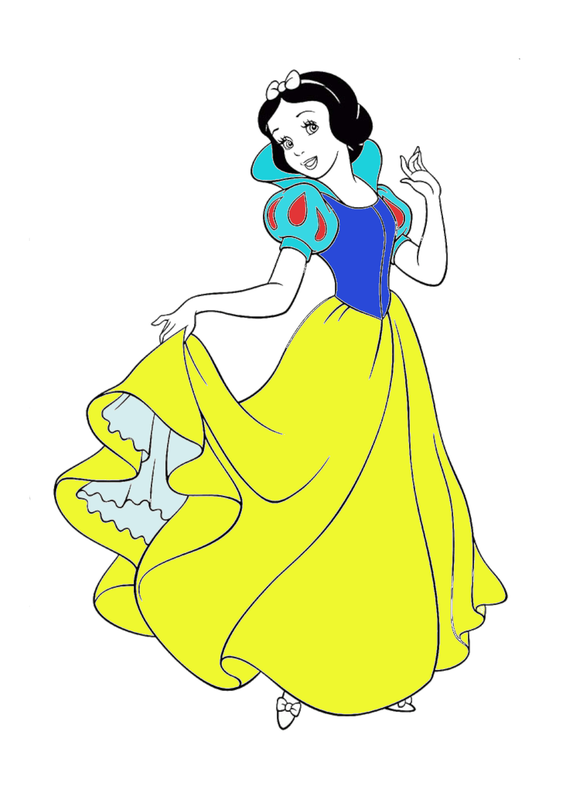Tô màu váy công chúa Bạch Tuyết