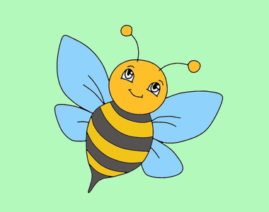 Tô màu con ong dể thương cho bé 3 tuổi