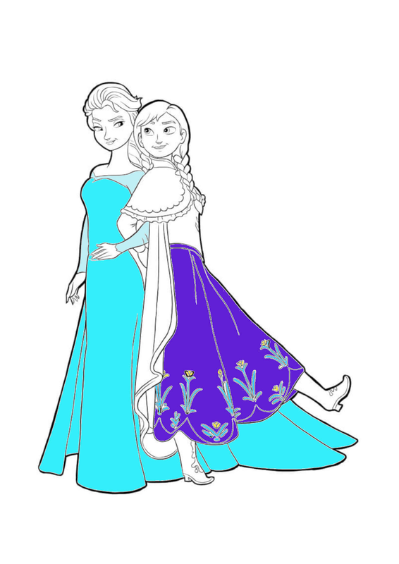 Hướng Dẫn Bé Tập Vẽ Và Tô Màu Elsa và Anna Chibi ~ Drawing Elsa and Anna  Chibi - YouTube