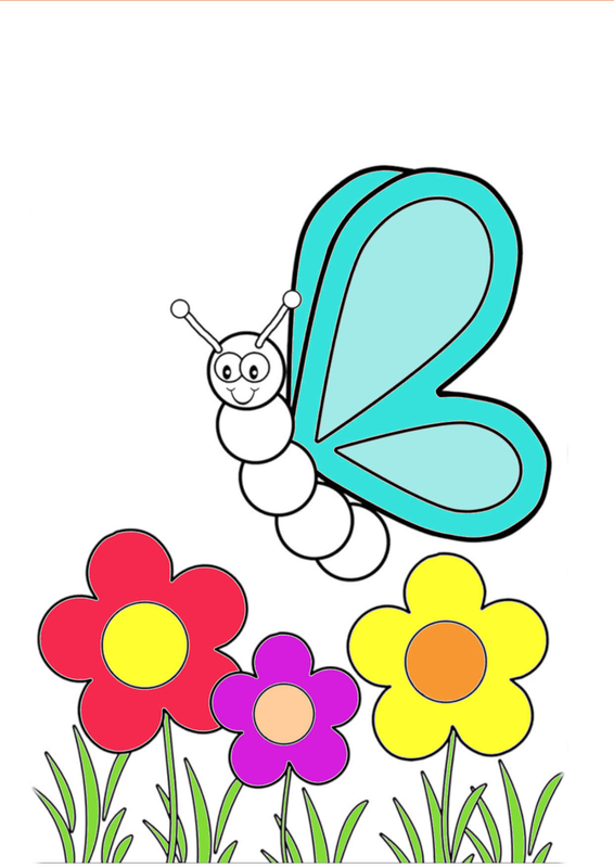 99 Bức tranh tô màu con bướm cực đẹp và đơn giản  Mầm Non Nam Hưng