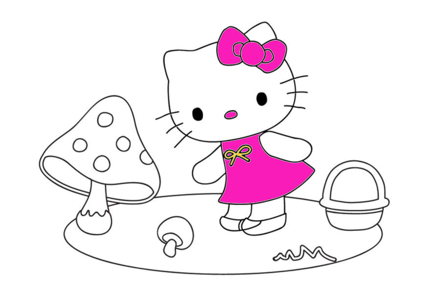 Tô màu áo mèo Hello Kitty