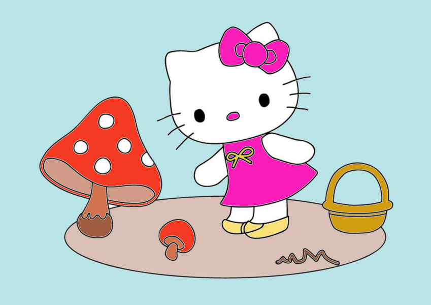 Vẽ Hello Kitty Và Tô Màu Kim Tuyến - YouTube