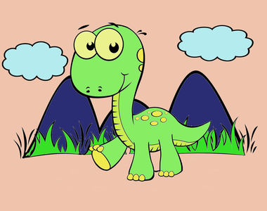 Tranh tô màu chú khủng long