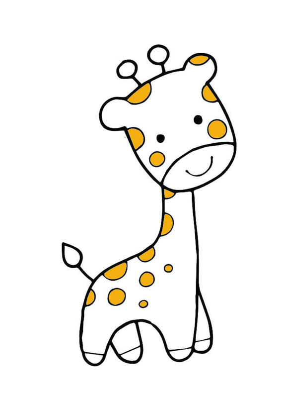 Tranh tô màu hươu cao cổ giraffe- bộ 10 tờ tranh tô màu a4 a5