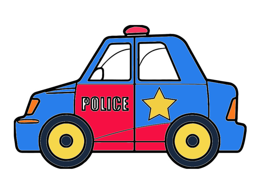 Menggambar Dan Mewarnai Mobil Polisi | Vẽ xe cảnh sát đơn giản và tô màu  cho bé |Police Car Coloring - YouTube