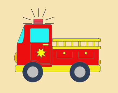 Tranh tô màu xe cứu hỏa