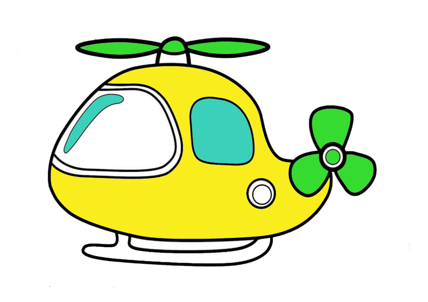 1001+ tranh tô màu máy bay trực thăng đẹp cho trẻ em - Tranh Tô Màu cho bé