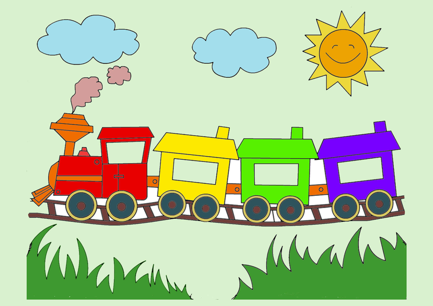 Tranh tô màu tàu hỏa xe lửa đẹp nhất cho bé tập tô