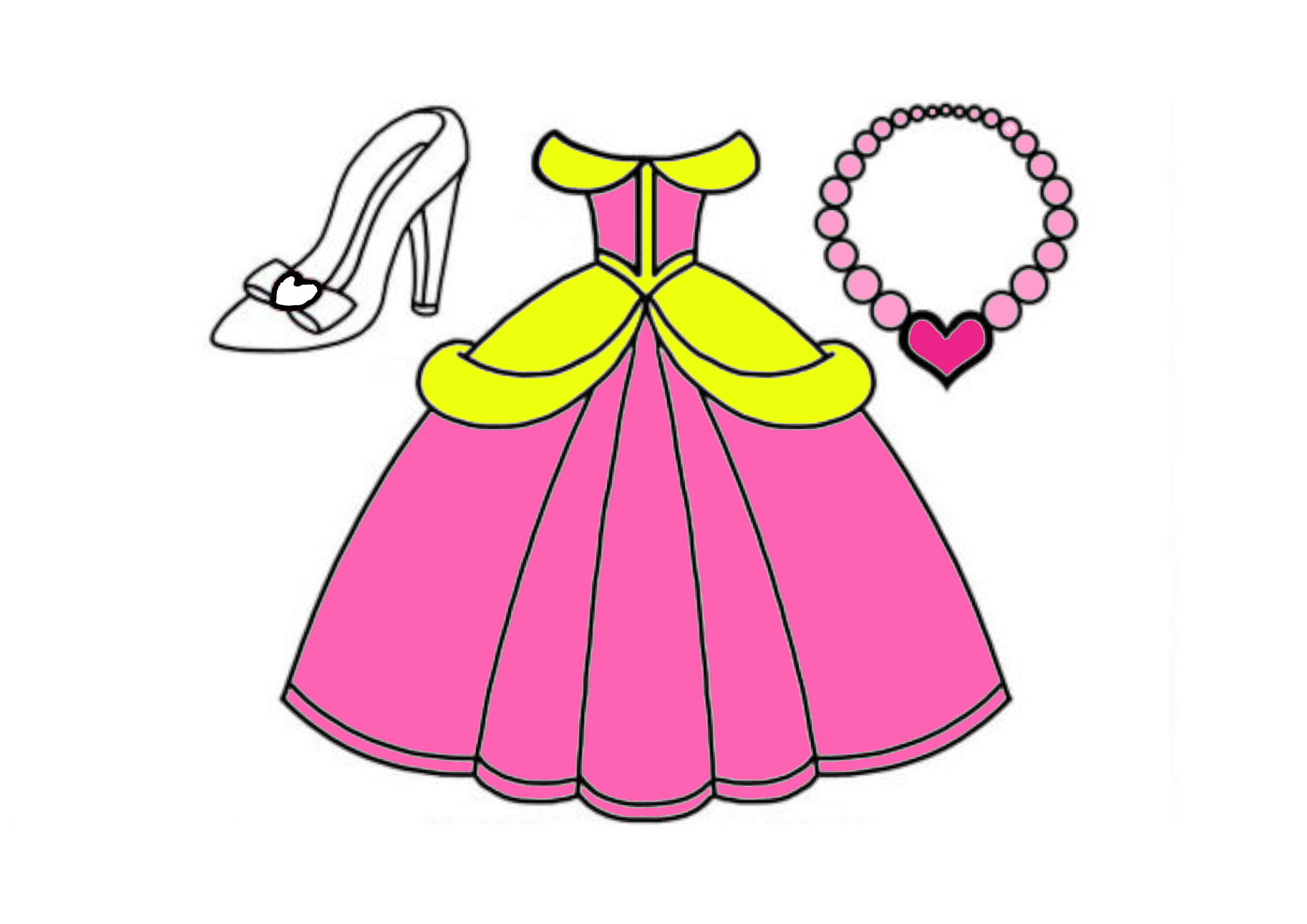 Vẽ váy công chúa đơn giản và tô màu cho bé | Dạy bé vẽ | Dạy bé tô màu |  Gaun Putri Halaman Mewarnai - YouTube