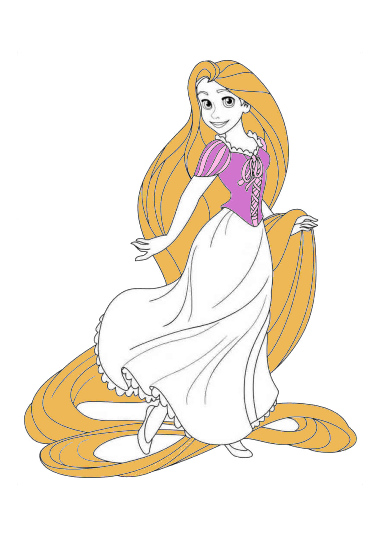Tranh tô màu công chúa tóc mây - betapto.com