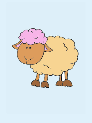 Hướng dẫn tô màu chú cừu đơn giản, dễ thương