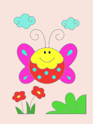 Hướng dẫn tô màu tranh con bướm cho bé 4 tuổi